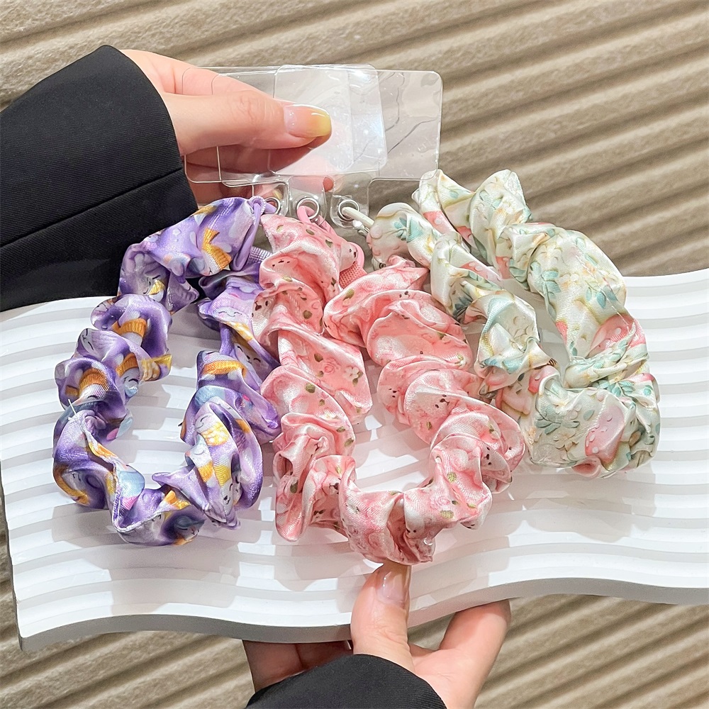 Women Silk Satin Scrunchies Un - огляд і ціна Phone Accessories Keychain